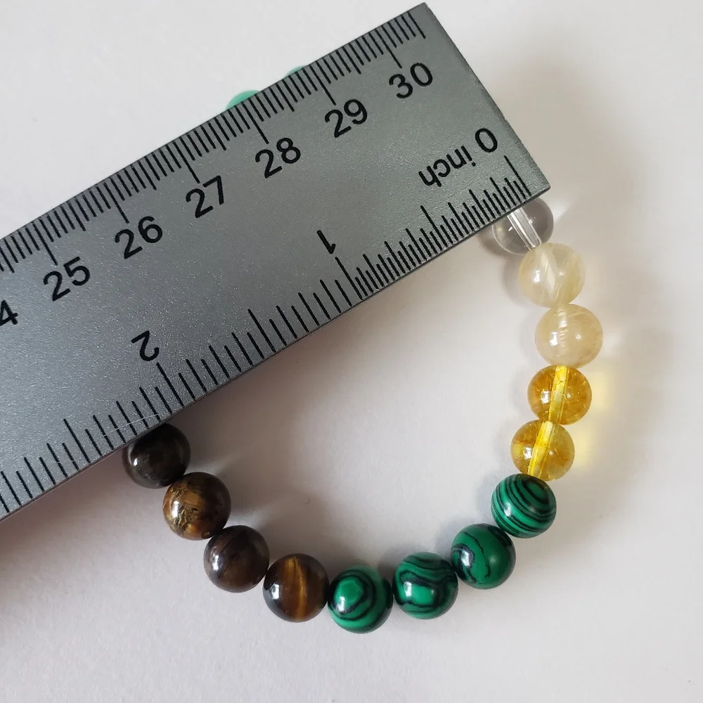 Natural Stone stratchy Bracelet, Attract Good Luck Money Health - Picture 7 of 8